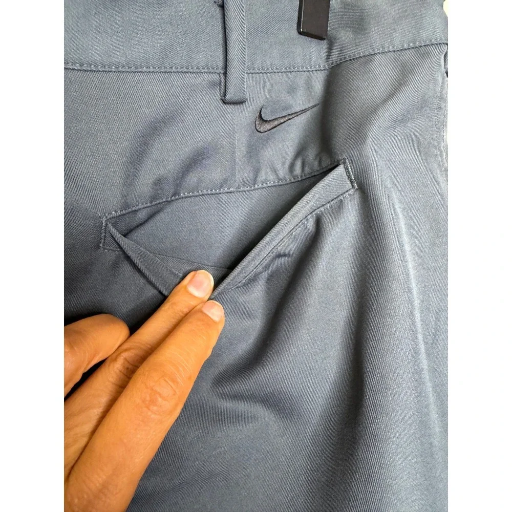 Nike Golf Dri-FIT Pants 36x34 Black Standard Fit Flat Front Performance Trousers